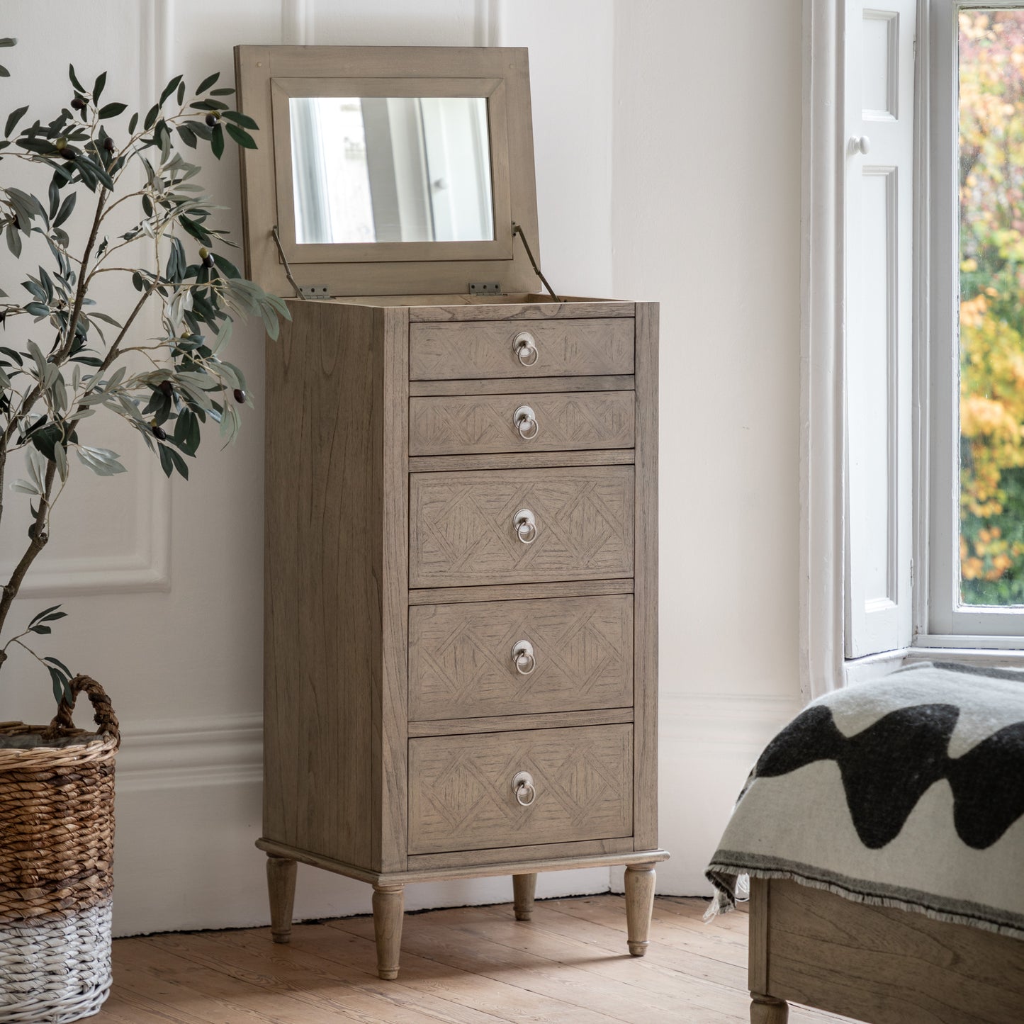 Mustique 5 Drawer Lingerie Chest Natural