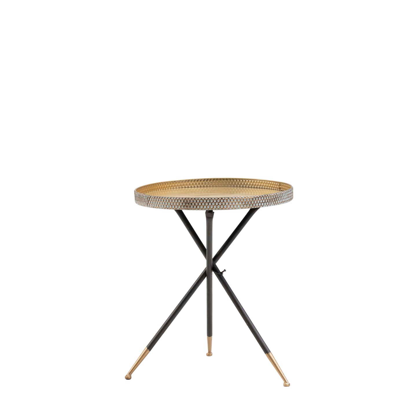 Epsom Tripod Table Distressed Duck Egg / Gold