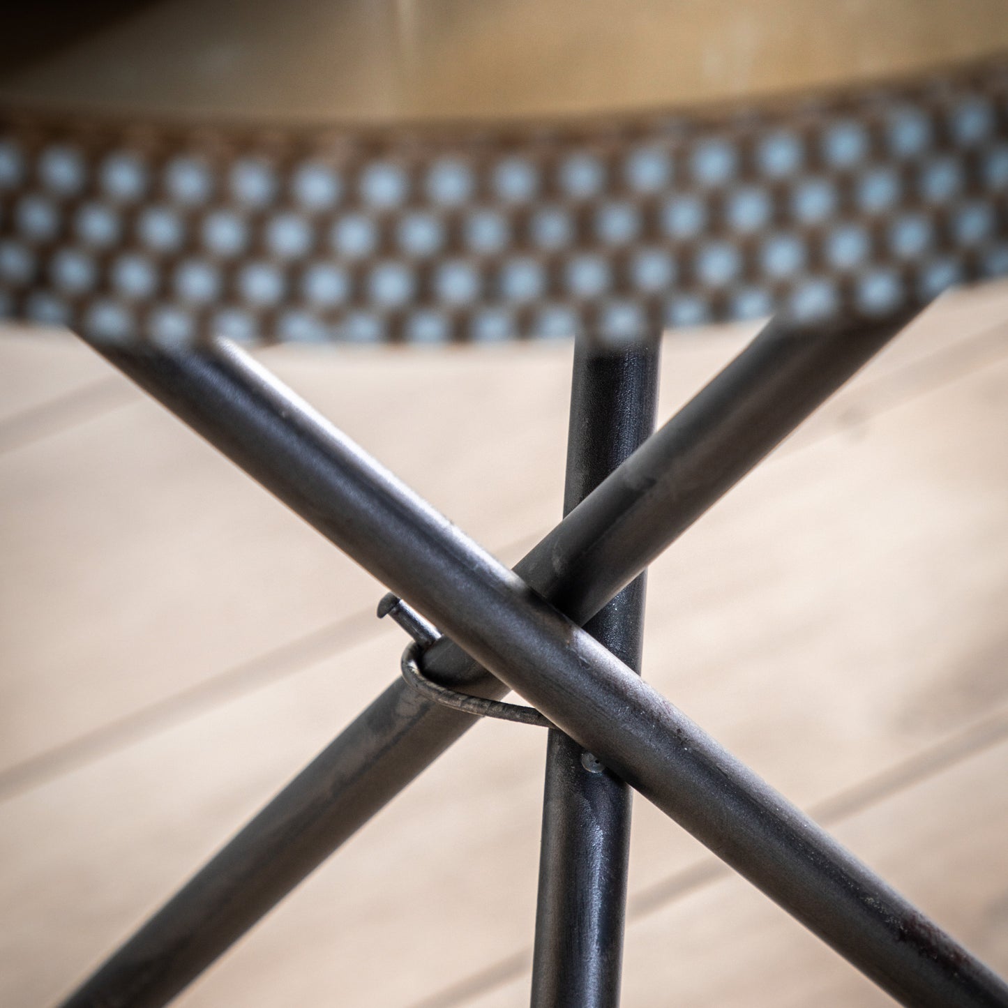 Epsom Tripod Table Distressed Duck Egg / Gold