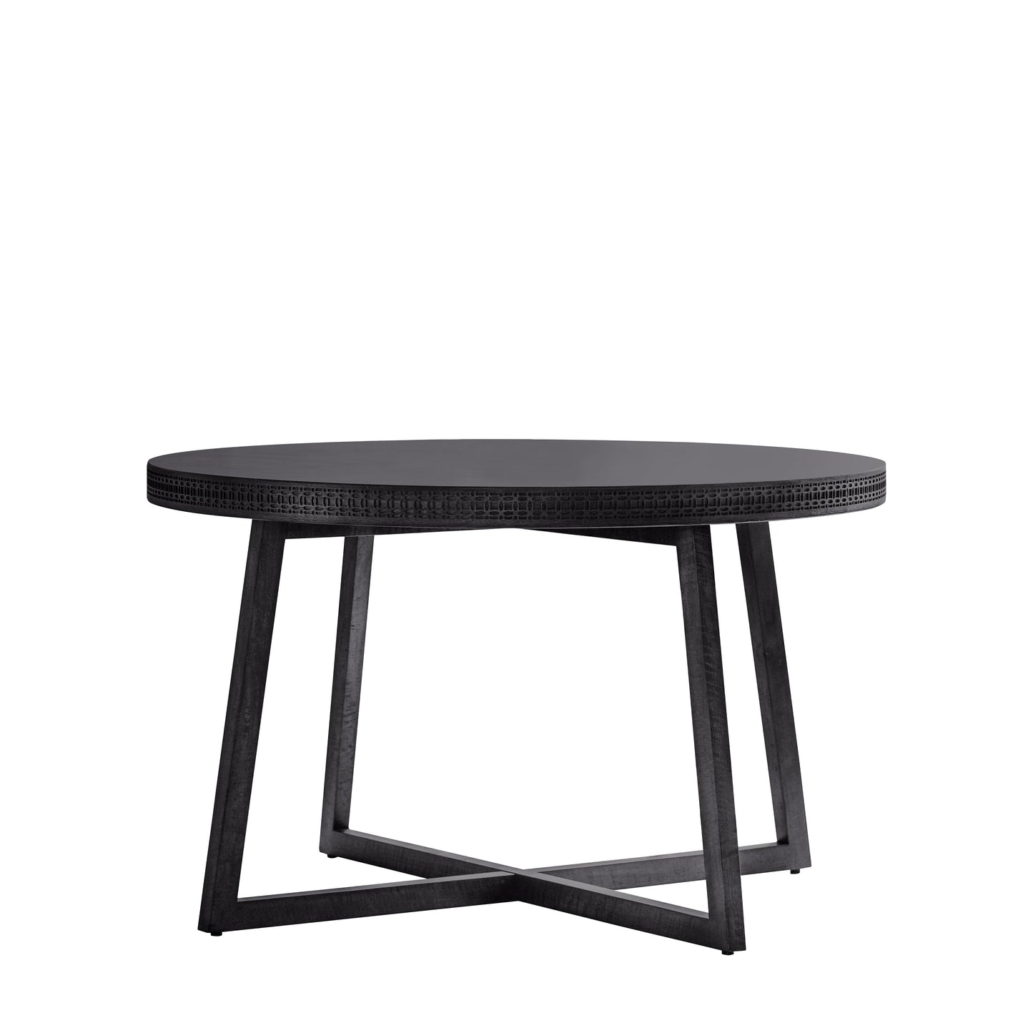 Boho Boutique Round Dining Table Black