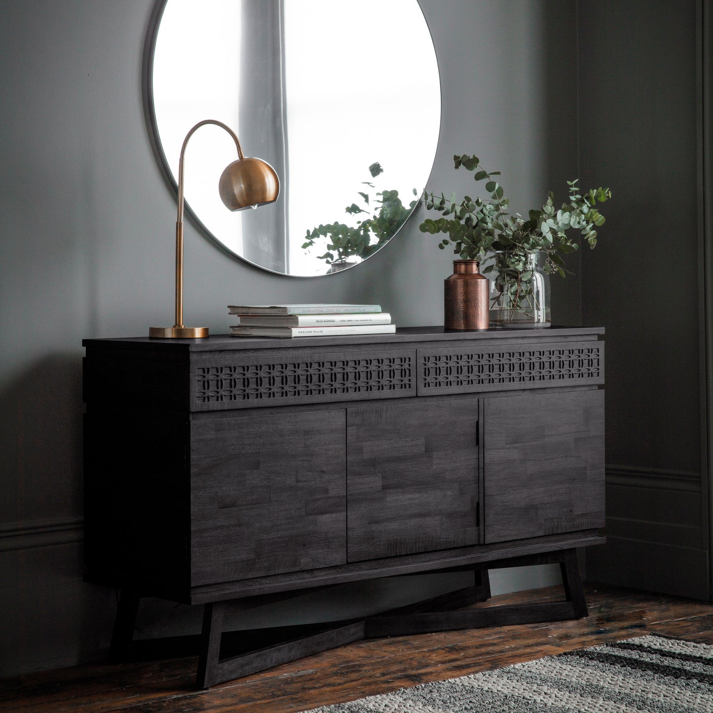Boho Boutique 3Dr/2Drwr Sideboard Black