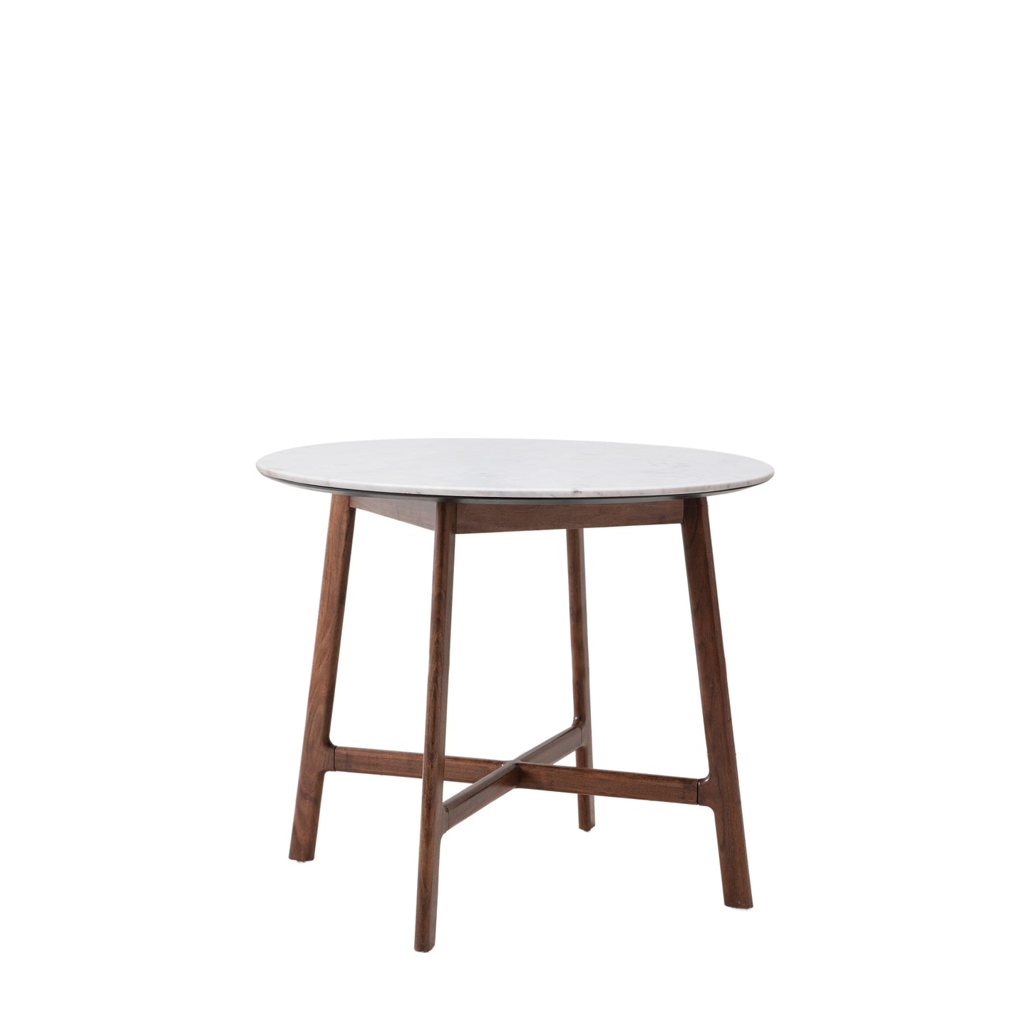 Barcelona Dining Table Round Dark Wood / Marble