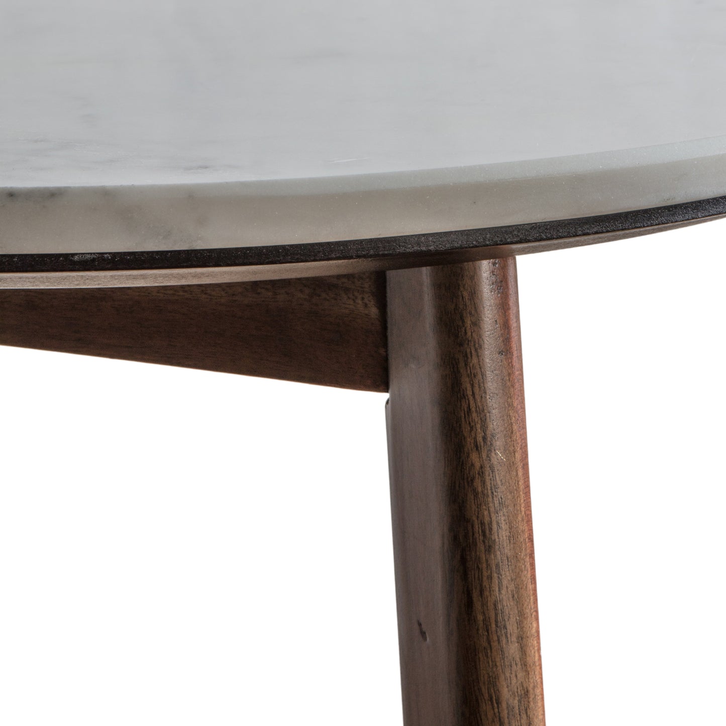 Barcelona Side Table Dark Wood / Marble