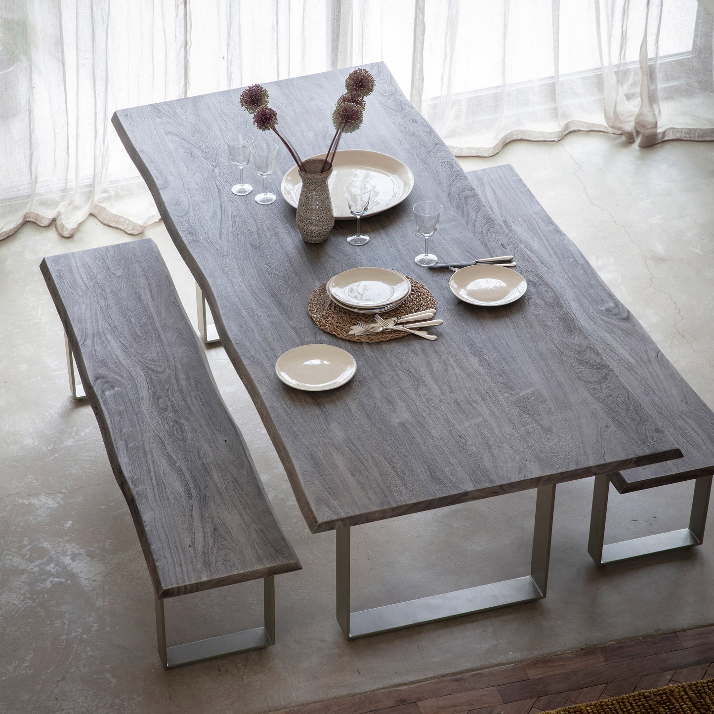 Huntington Dining Table Grey Large