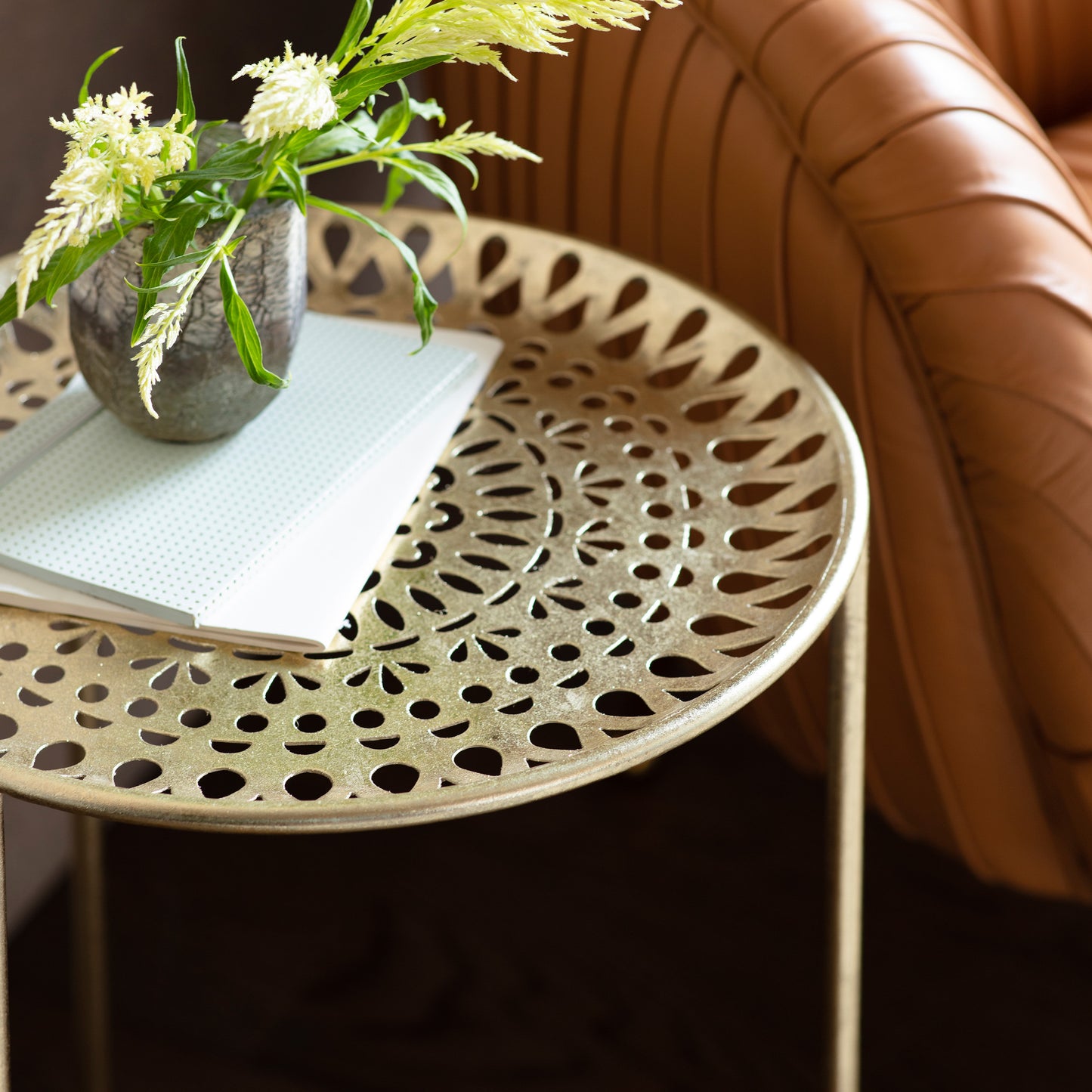 Mardin Side Table Gold