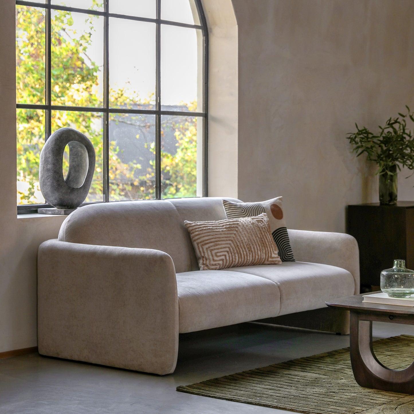 Massa 3 Seater Sofa Cream Grey Cream Grey