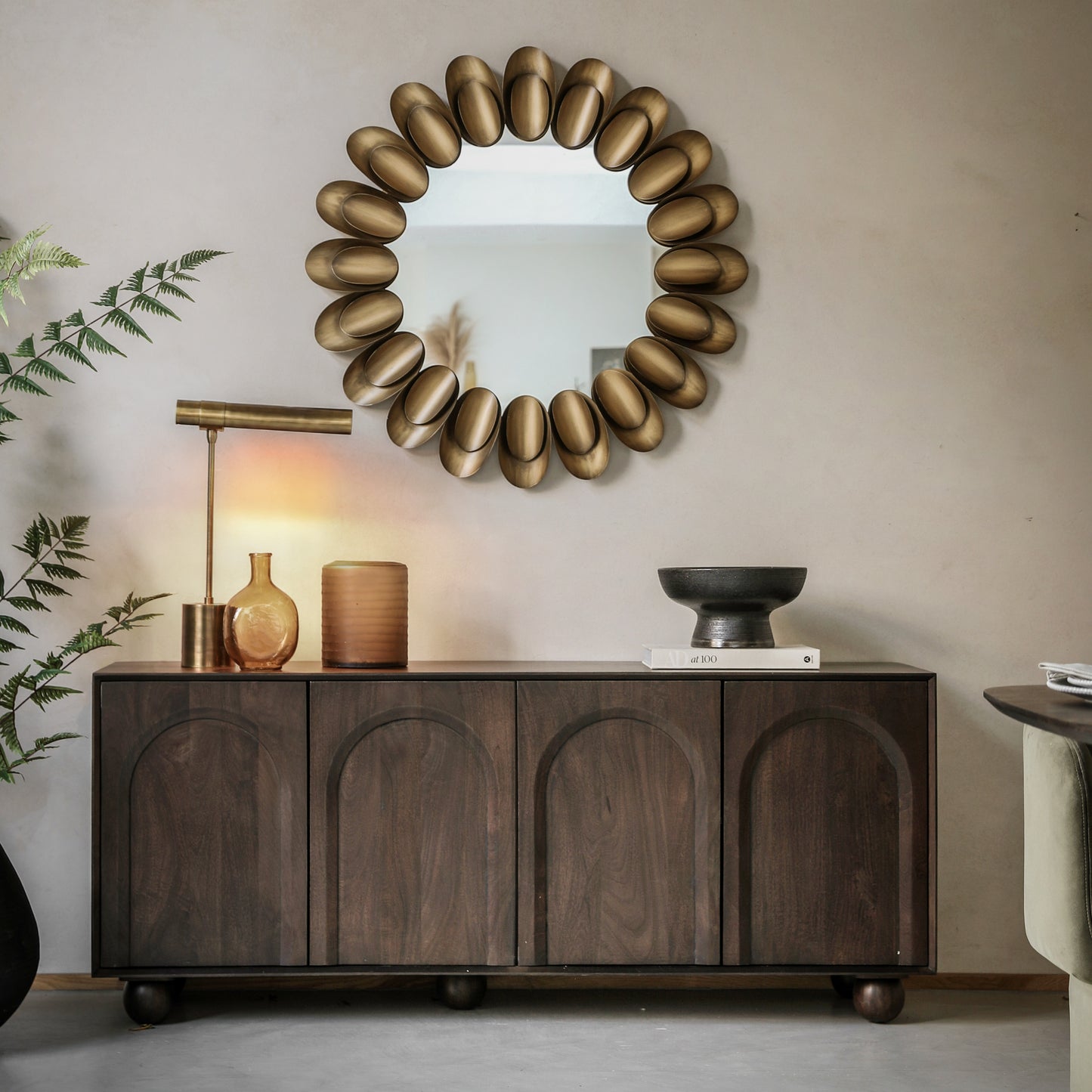Arc 4 Door Sideboard Walnut