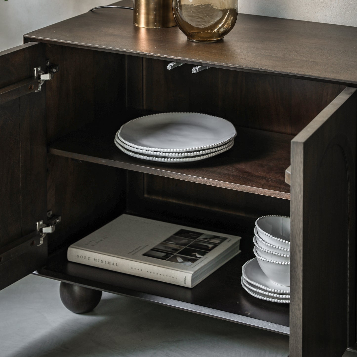 Arc 4 Door Sideboard Walnut