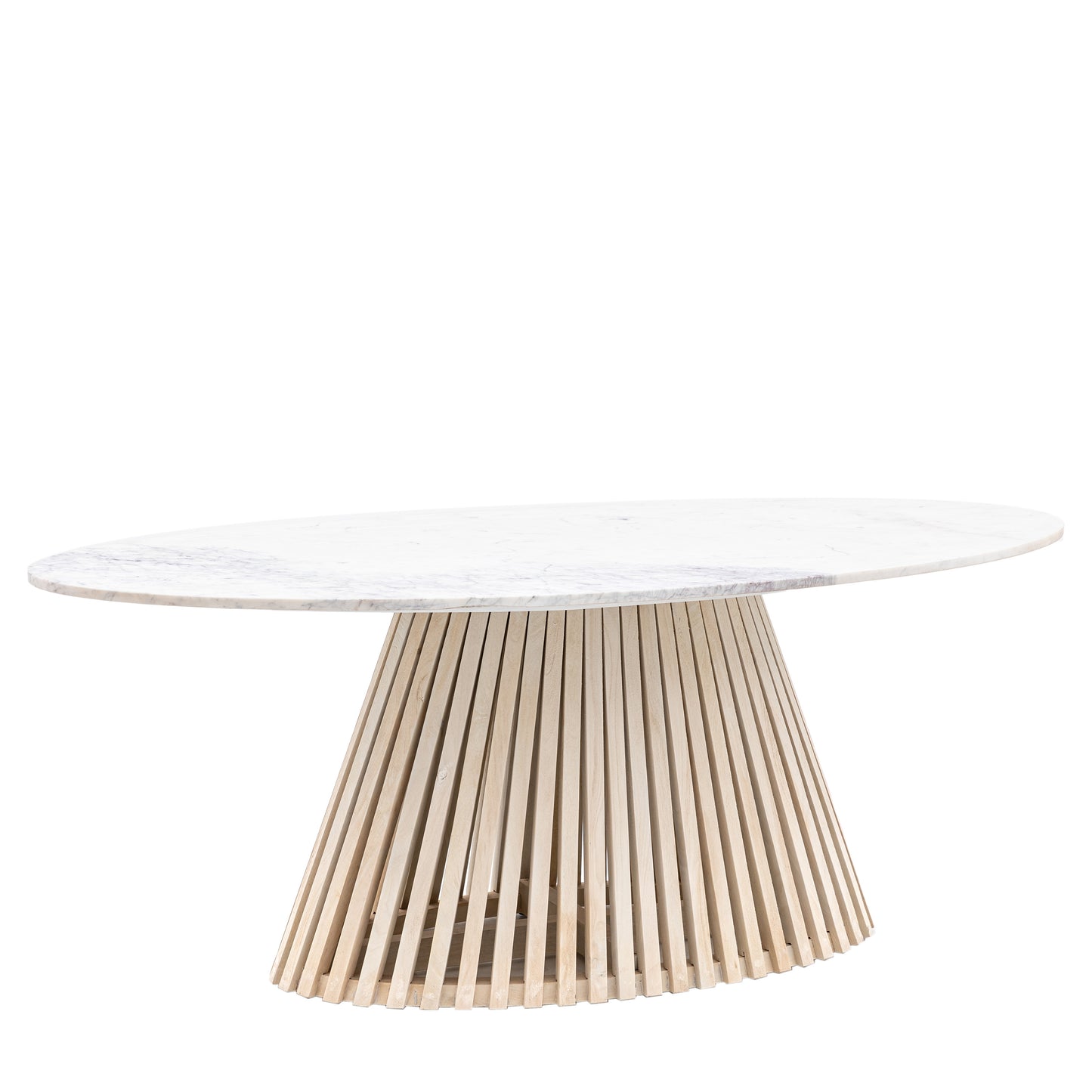 Soho Oval Dining Table Natural / White