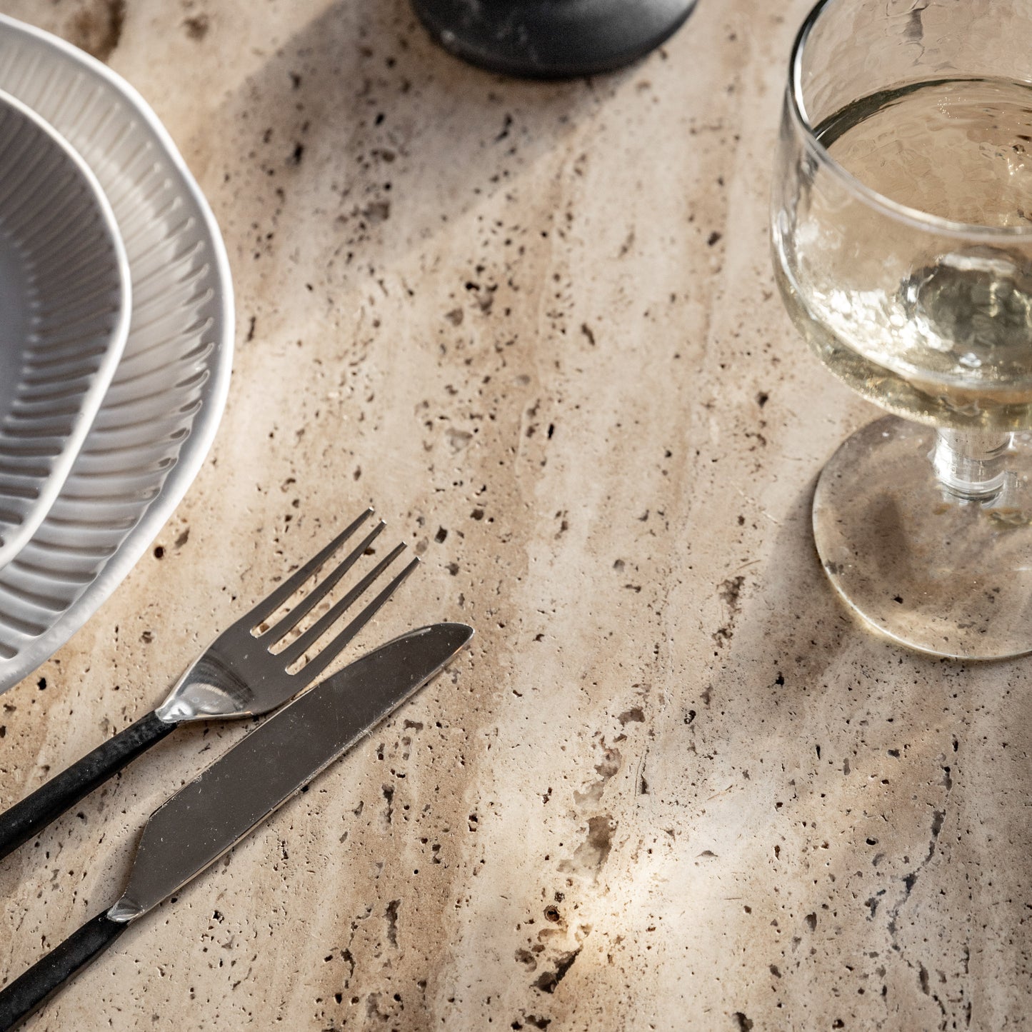 Sculpt Round Dining Table Dark Wood