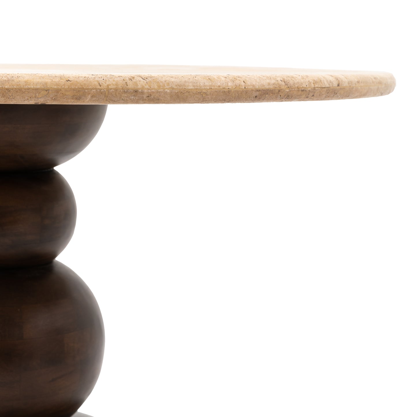 Sculpt Round Dining Table Dark Wood