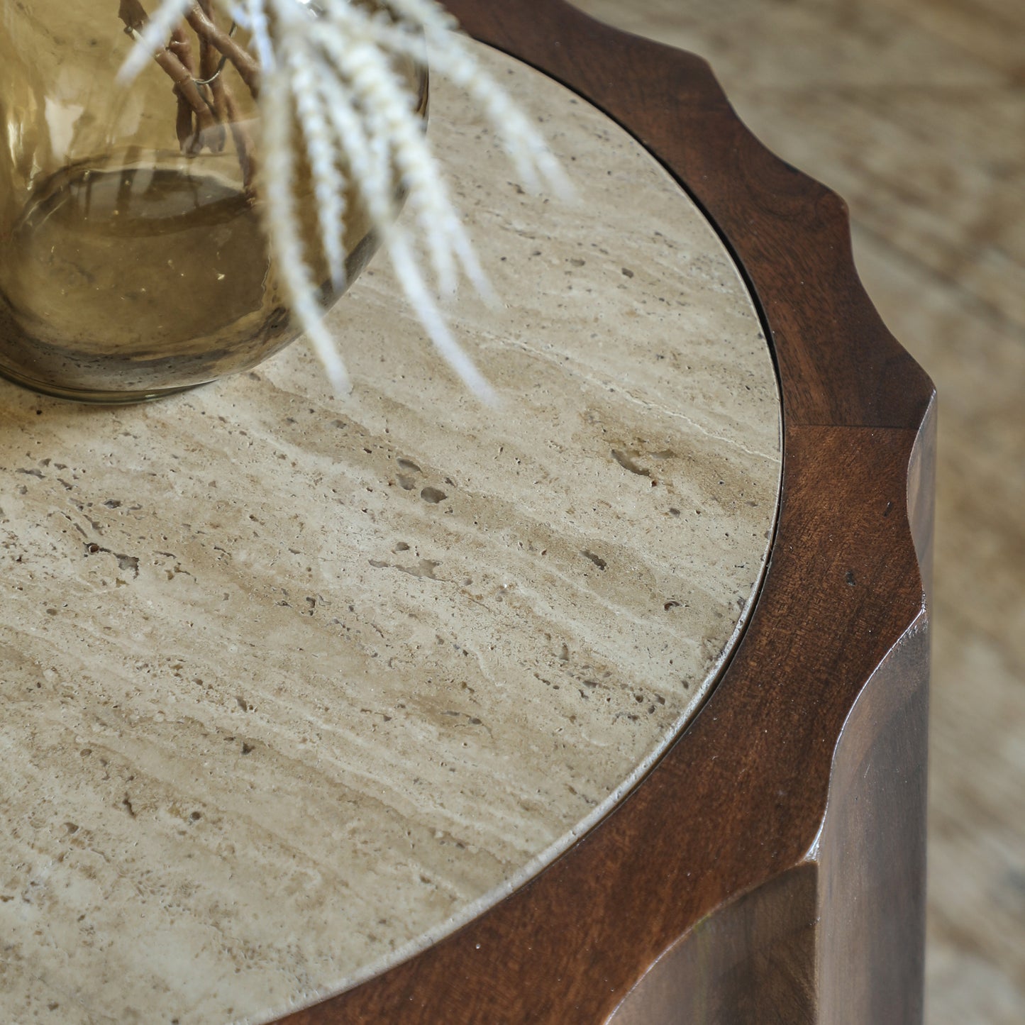 Cascia Side Table Dark Wood