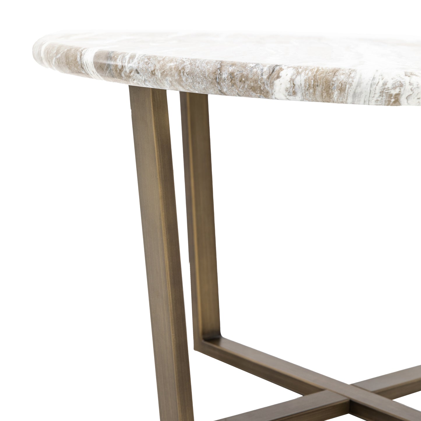 Lusso Round Coffee Table Green Marble