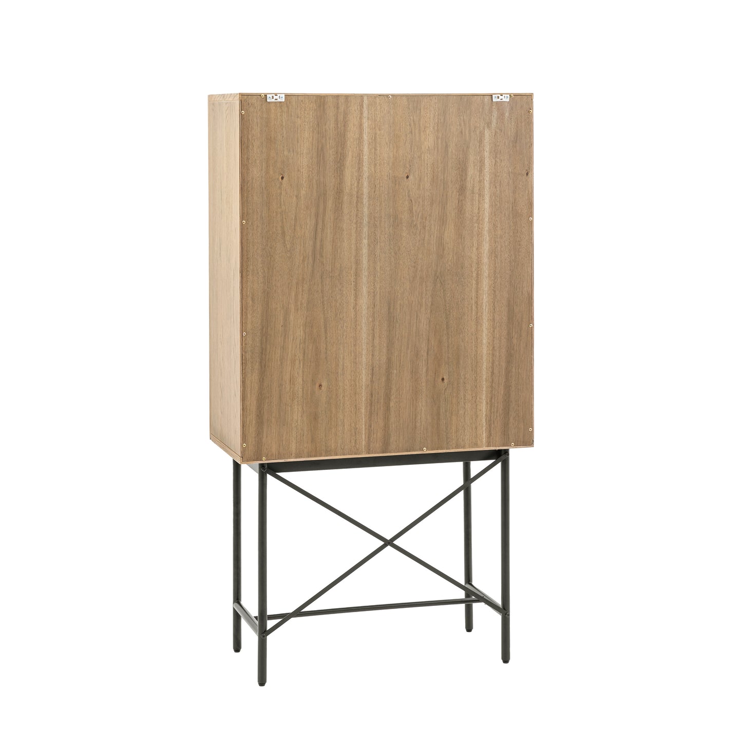Panelled 2 Door Cocktail Cabinet Smoked