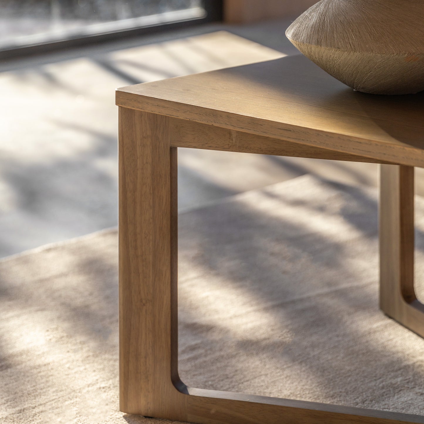 Panelled Coffee Table Smoked