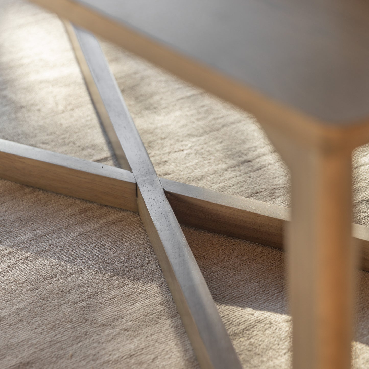 Panelled Coffee Table Smoked