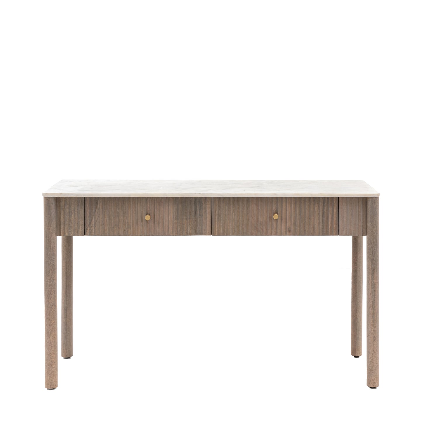Marmo 2 Drawer Console Grey Wash / White
