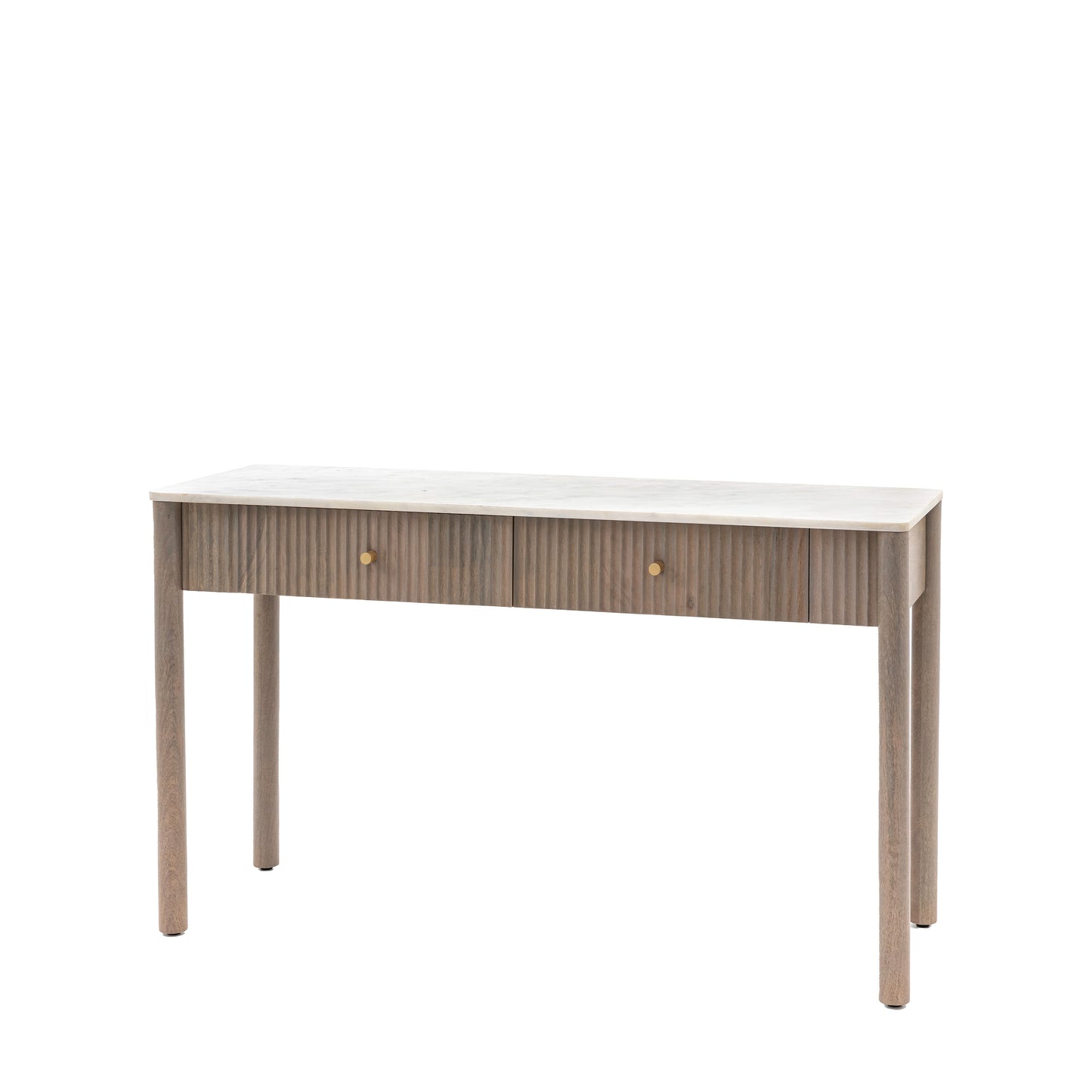Marmo 2 Drawer Console Grey Wash / White