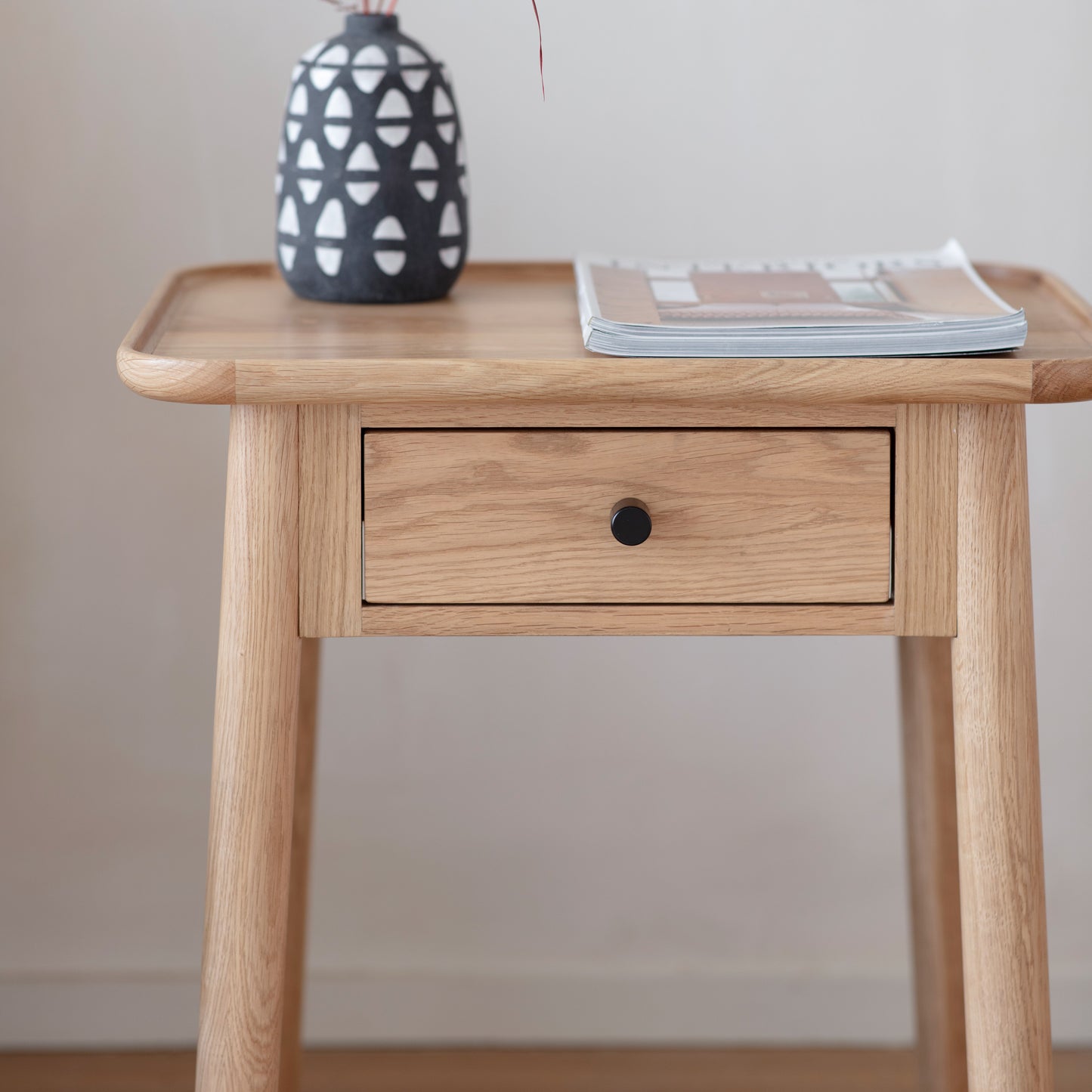 Kingham 1 Drawer Side Table Oak