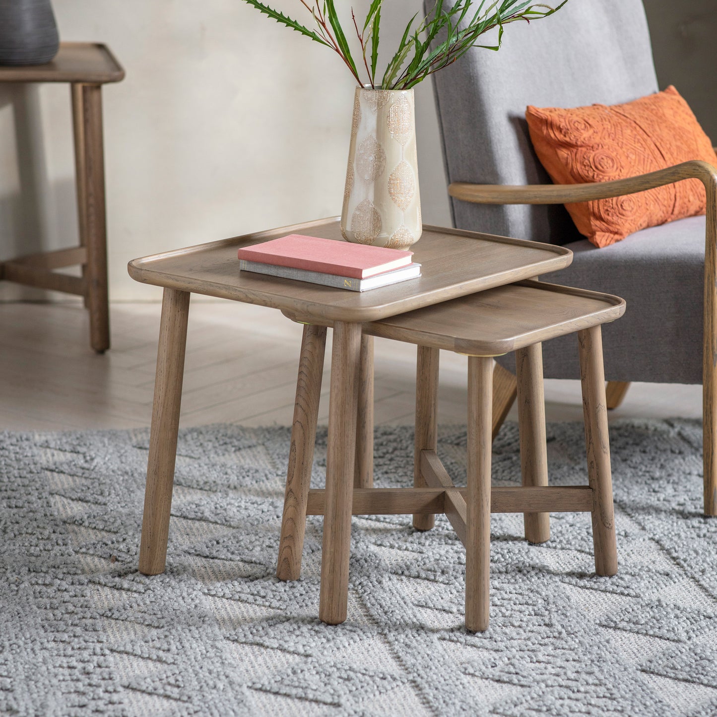 Kingham Nest Of 2 Tables Grey