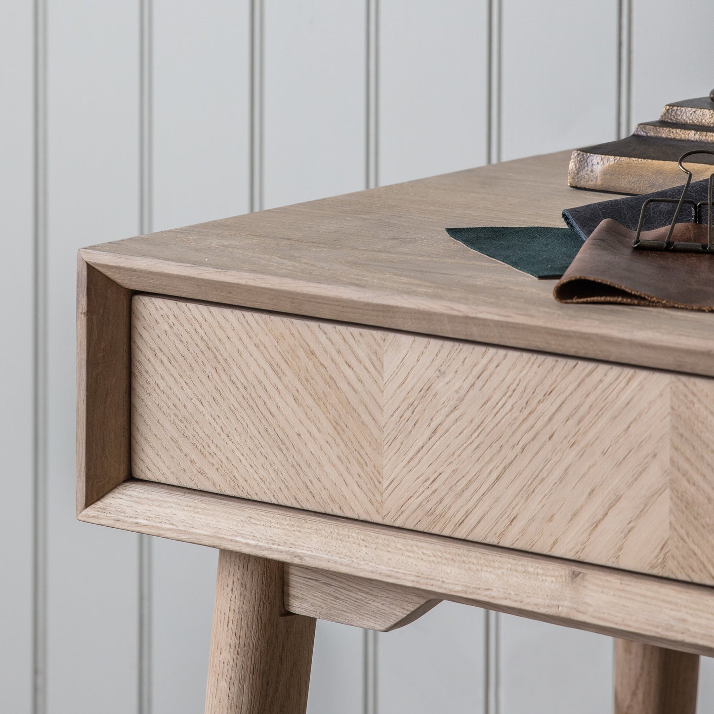 Milano 1 Drawer Desk Oak