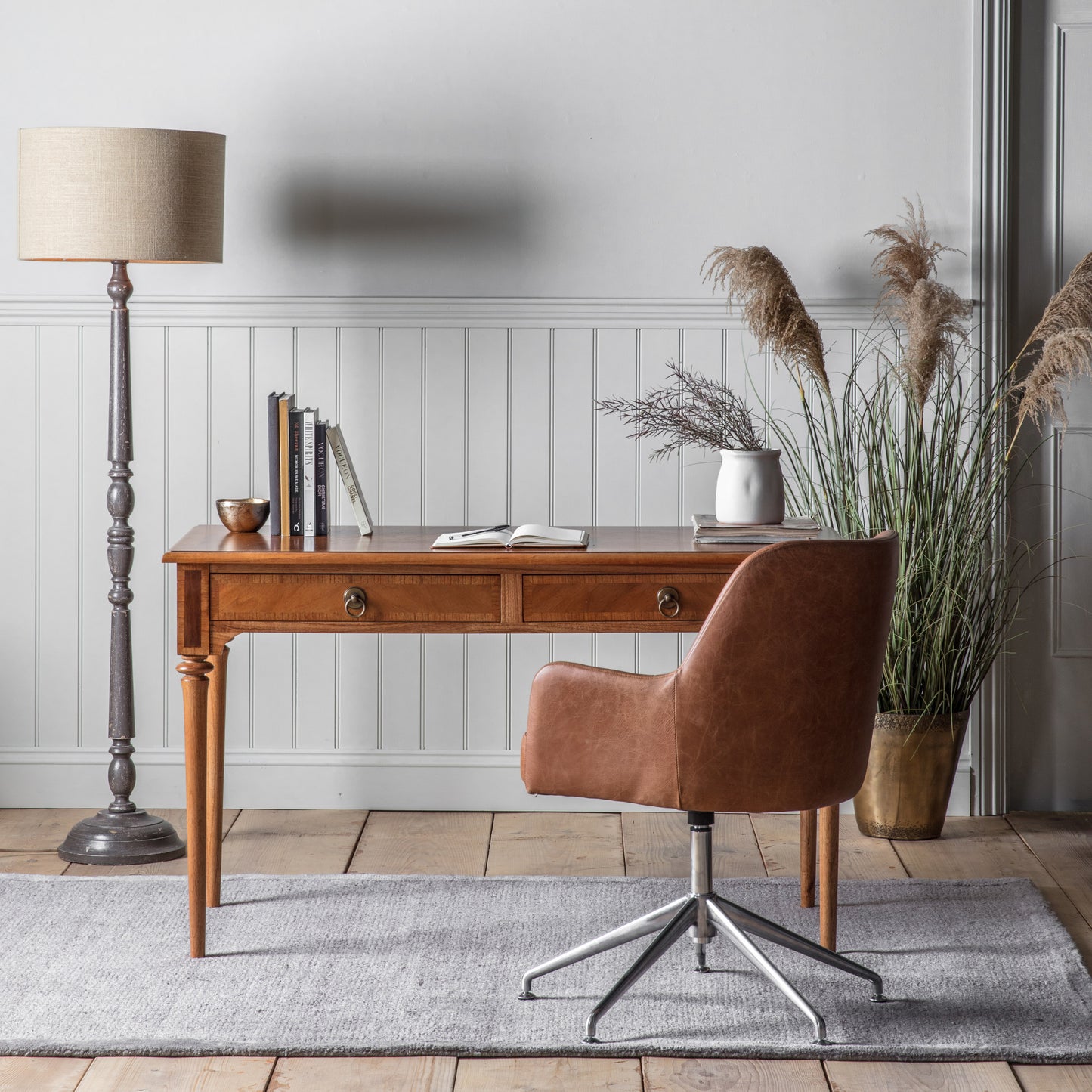 Symphony 2 Drawer Desk Walnut