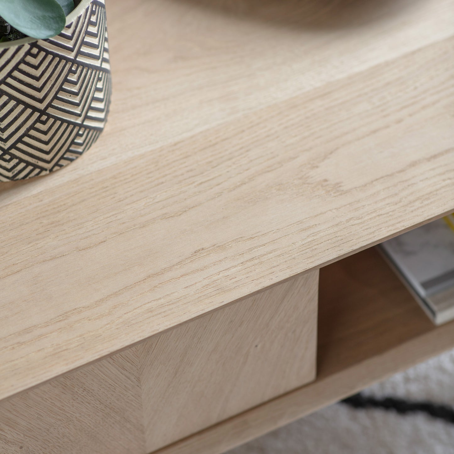 Milano 2 Drawer Coffee Table Natural