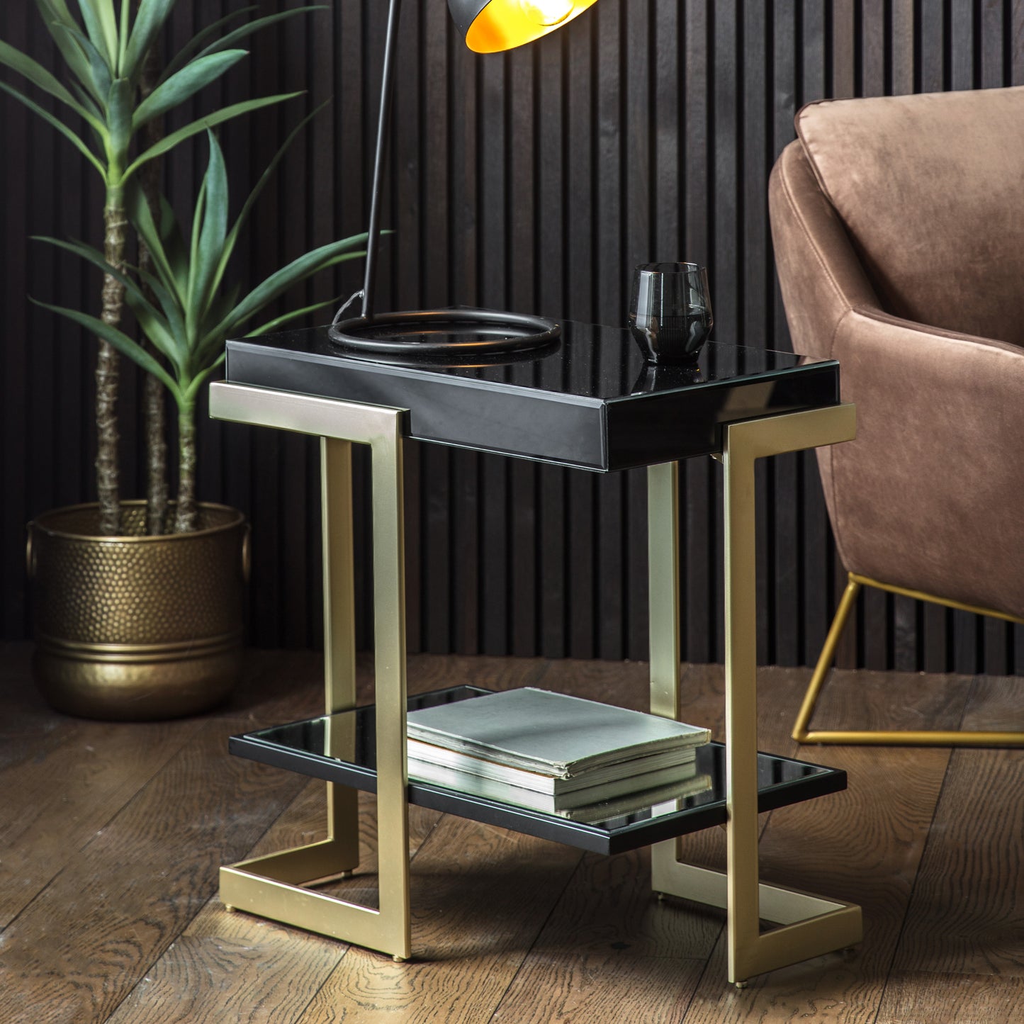 Ardella Side Table Black / Gold