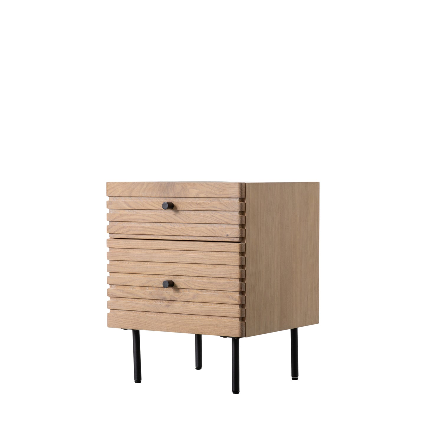 Okayama 2 Drawer Bedside Oak