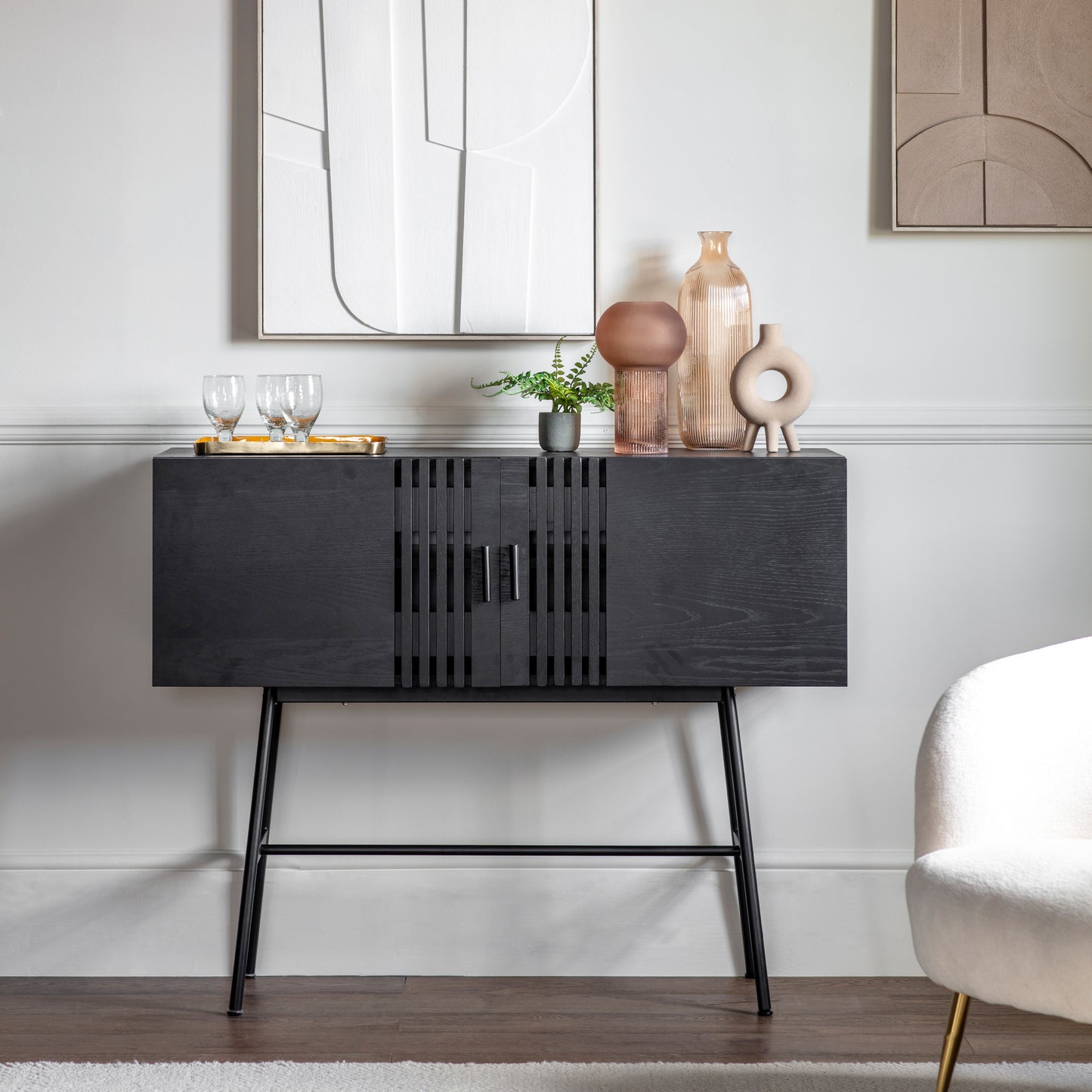 Holsen 2 Door Sideboard Black