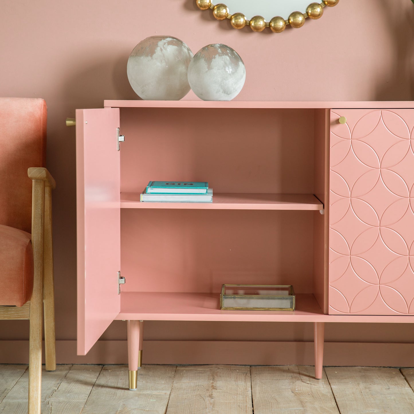 Holbrook 2 Door Cabinet Pink