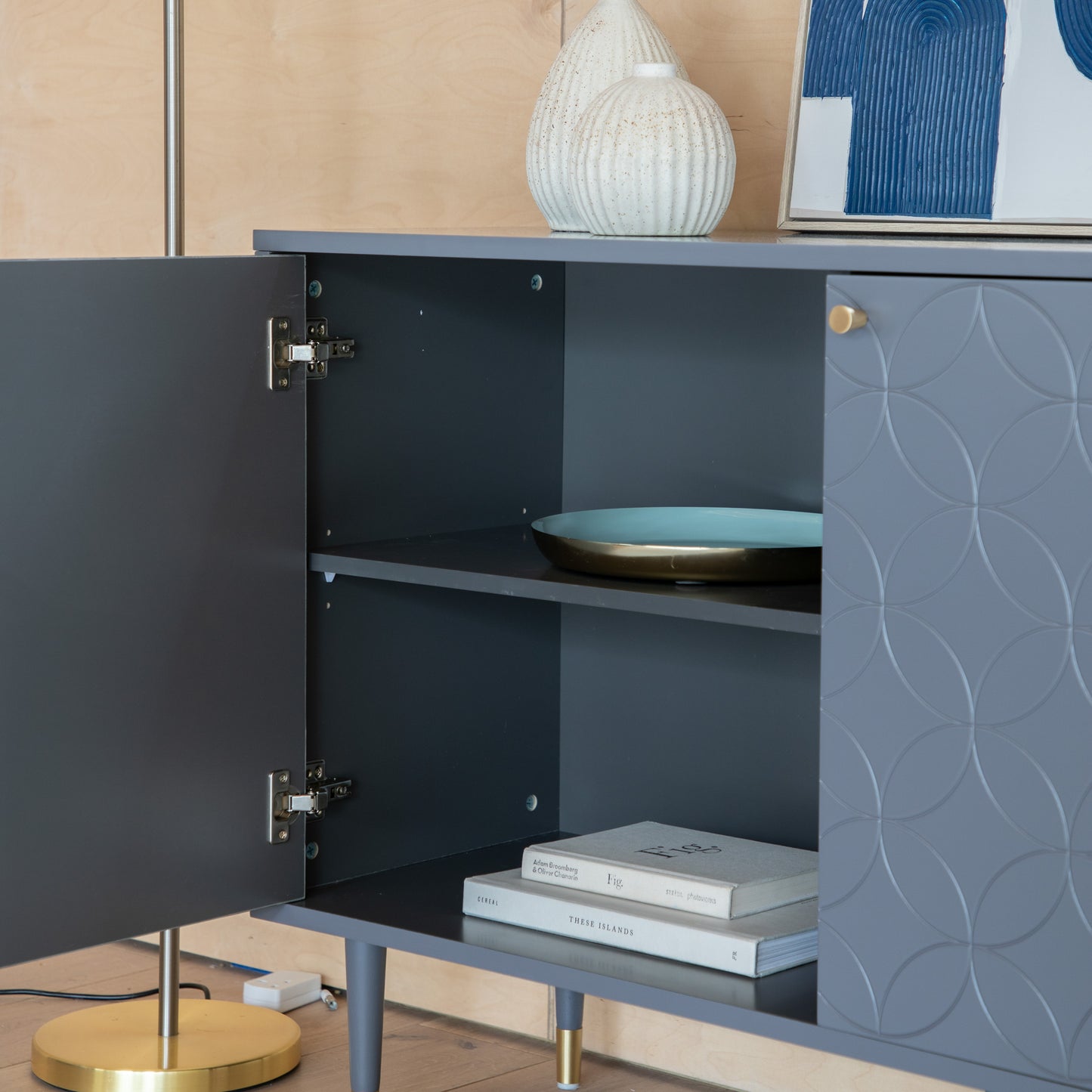 Holbrook 2 Door Cabinet Grey