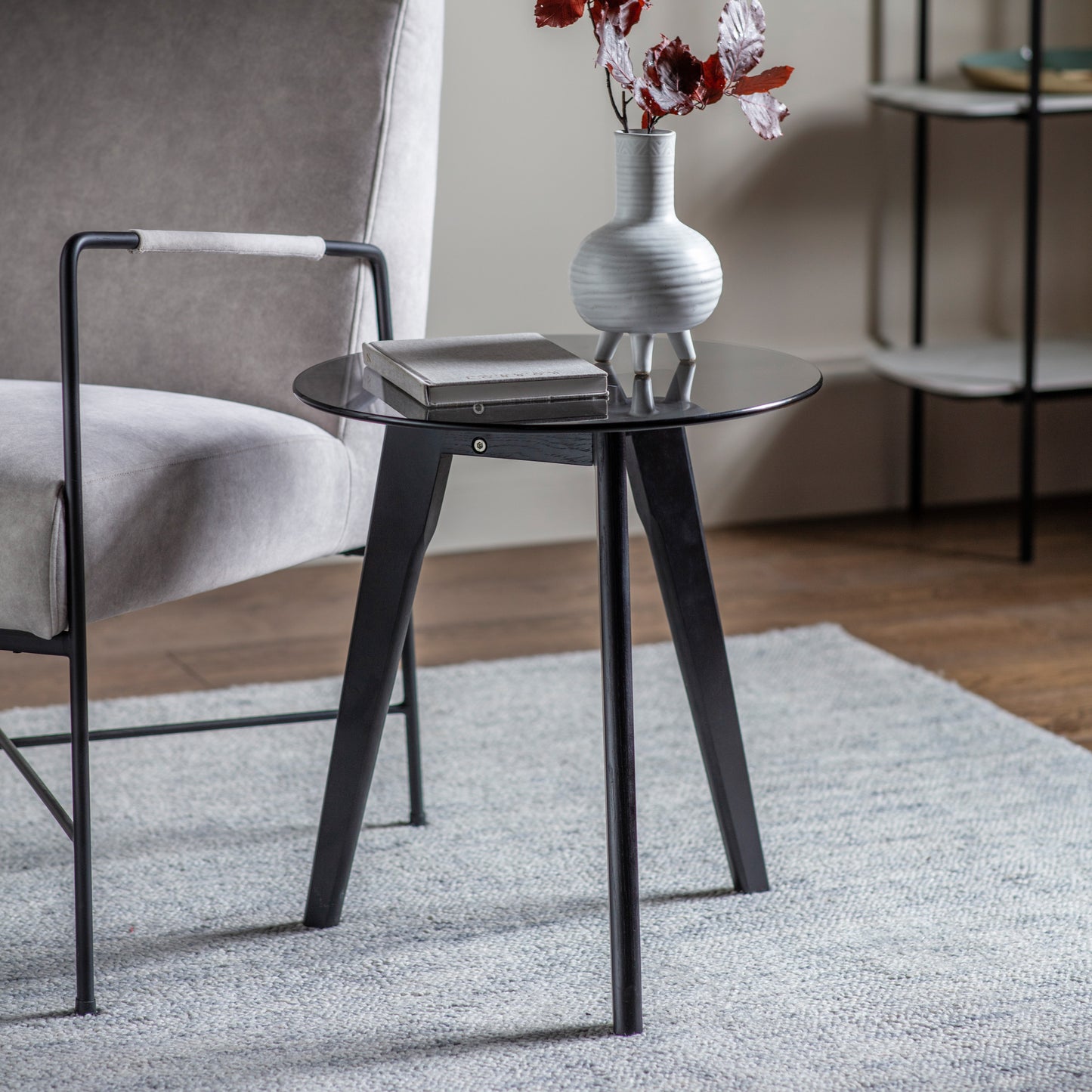 Blair Round Side Table Black