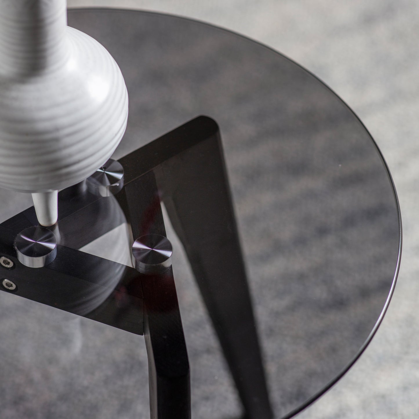 Blair Round Side Table Black
