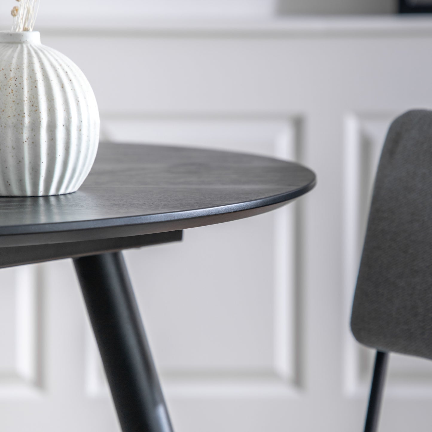 Astley Round Dining Table Black