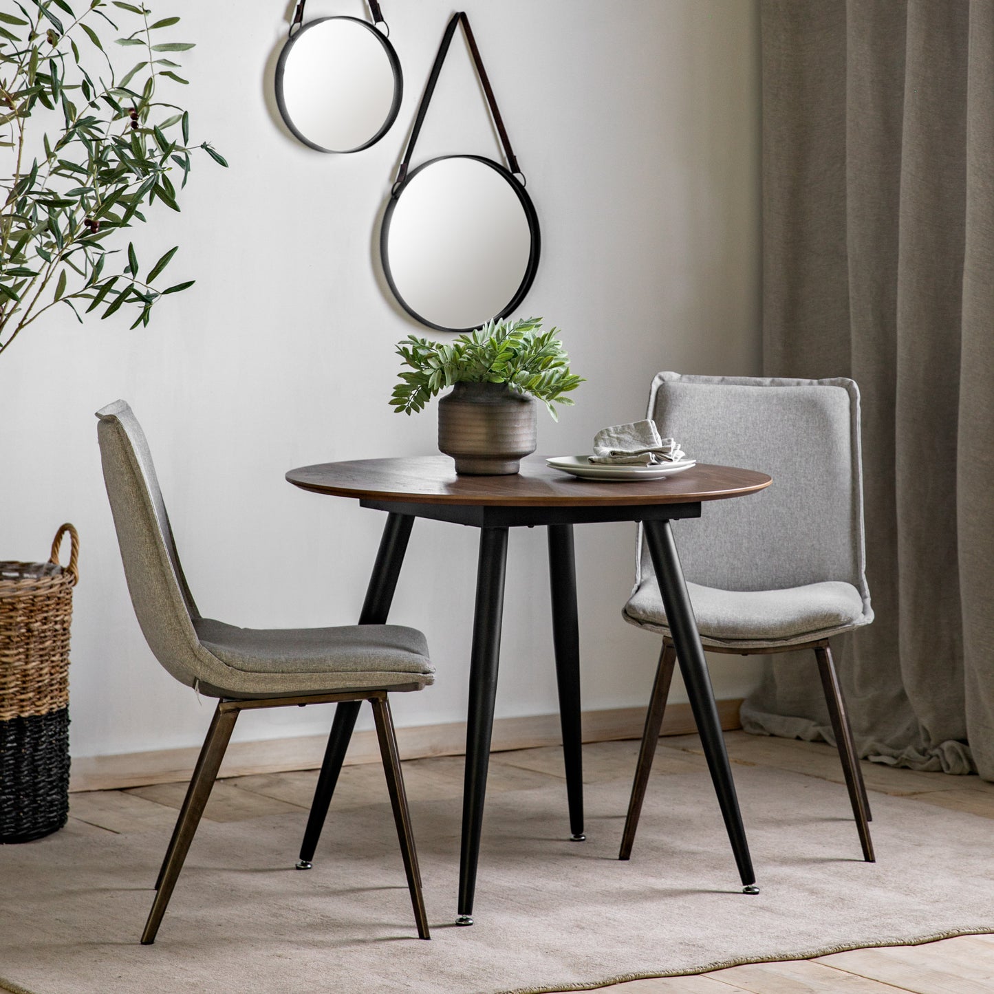 Astley Round Dining Table Walnut
