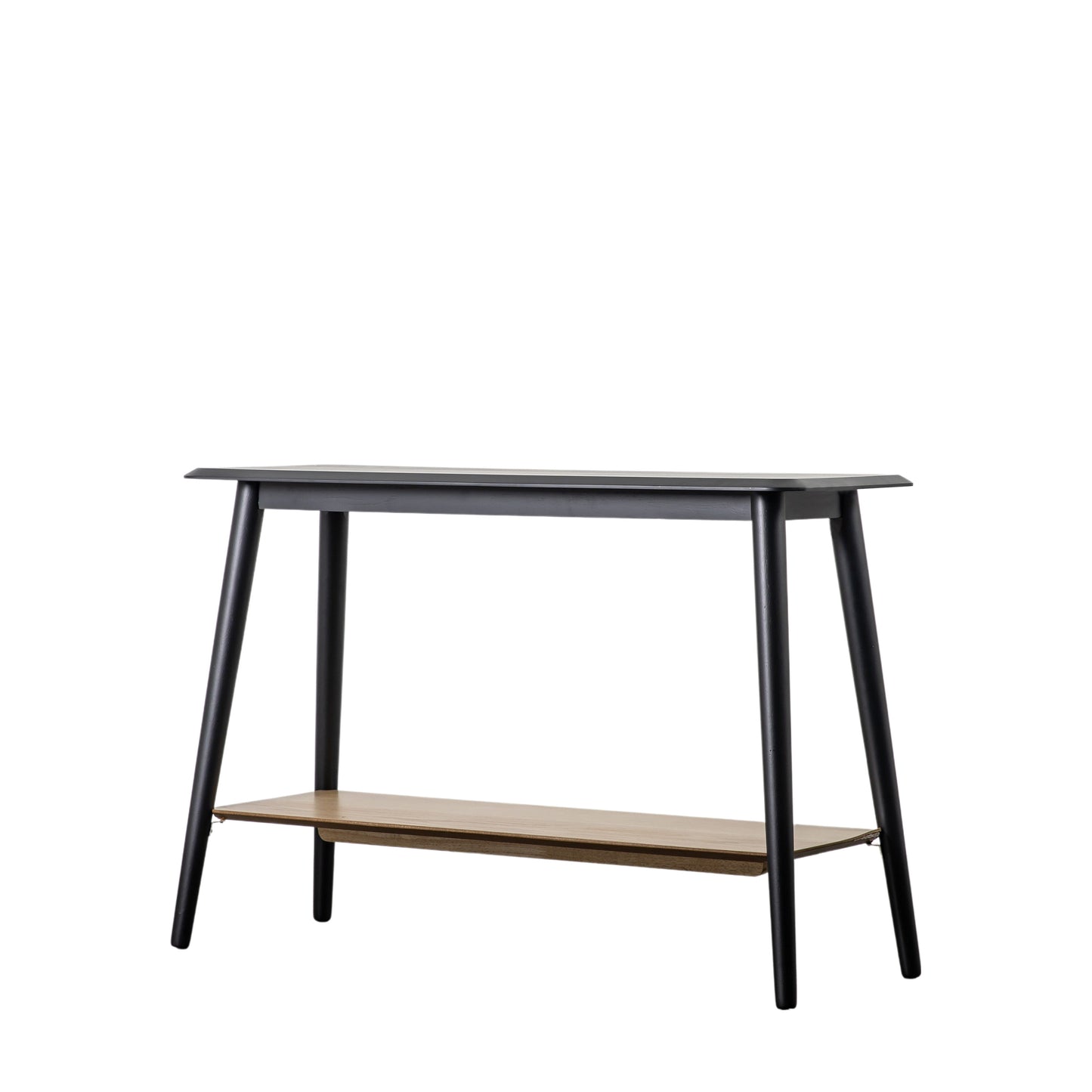Maddox Console Table with Shelf Black