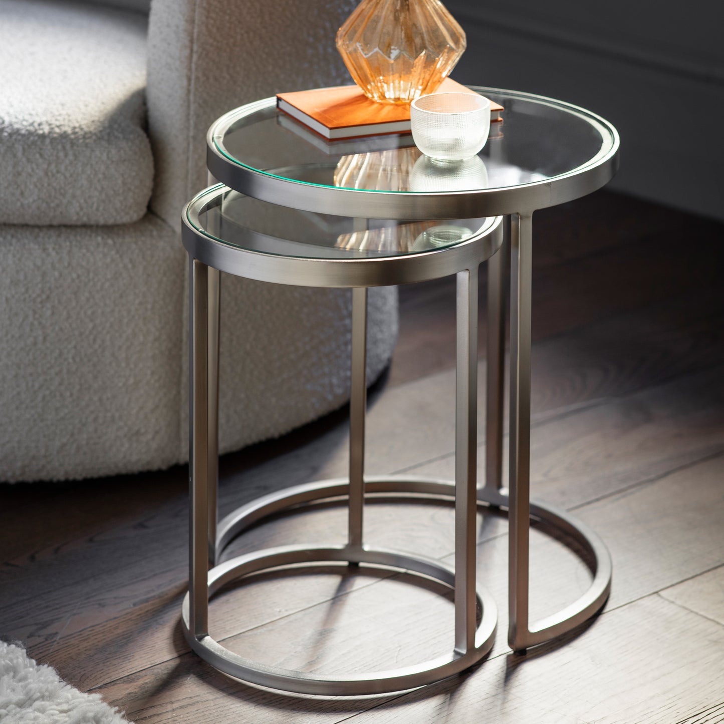 Rowe Nest of Two Tables Silver