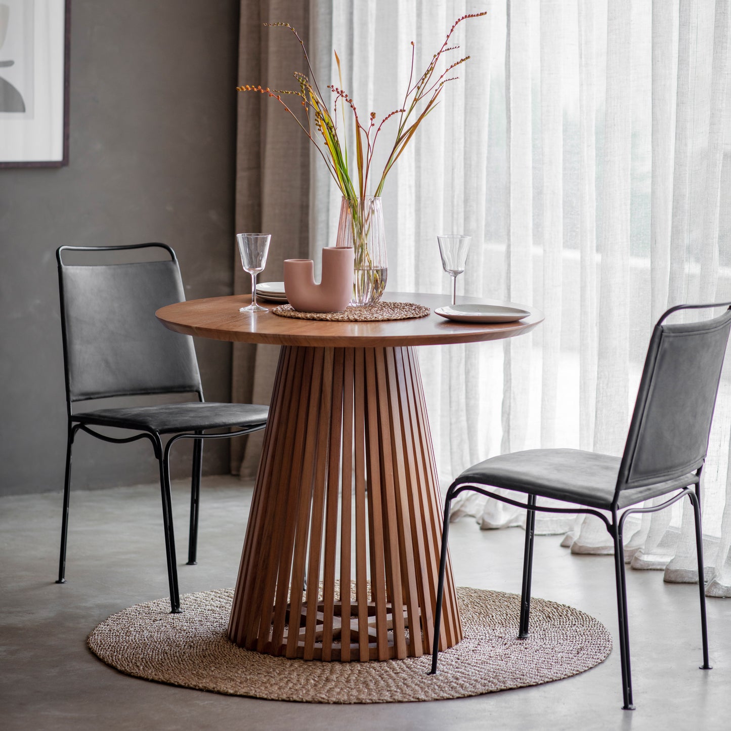 Brookland Slatted Dining Table Natural