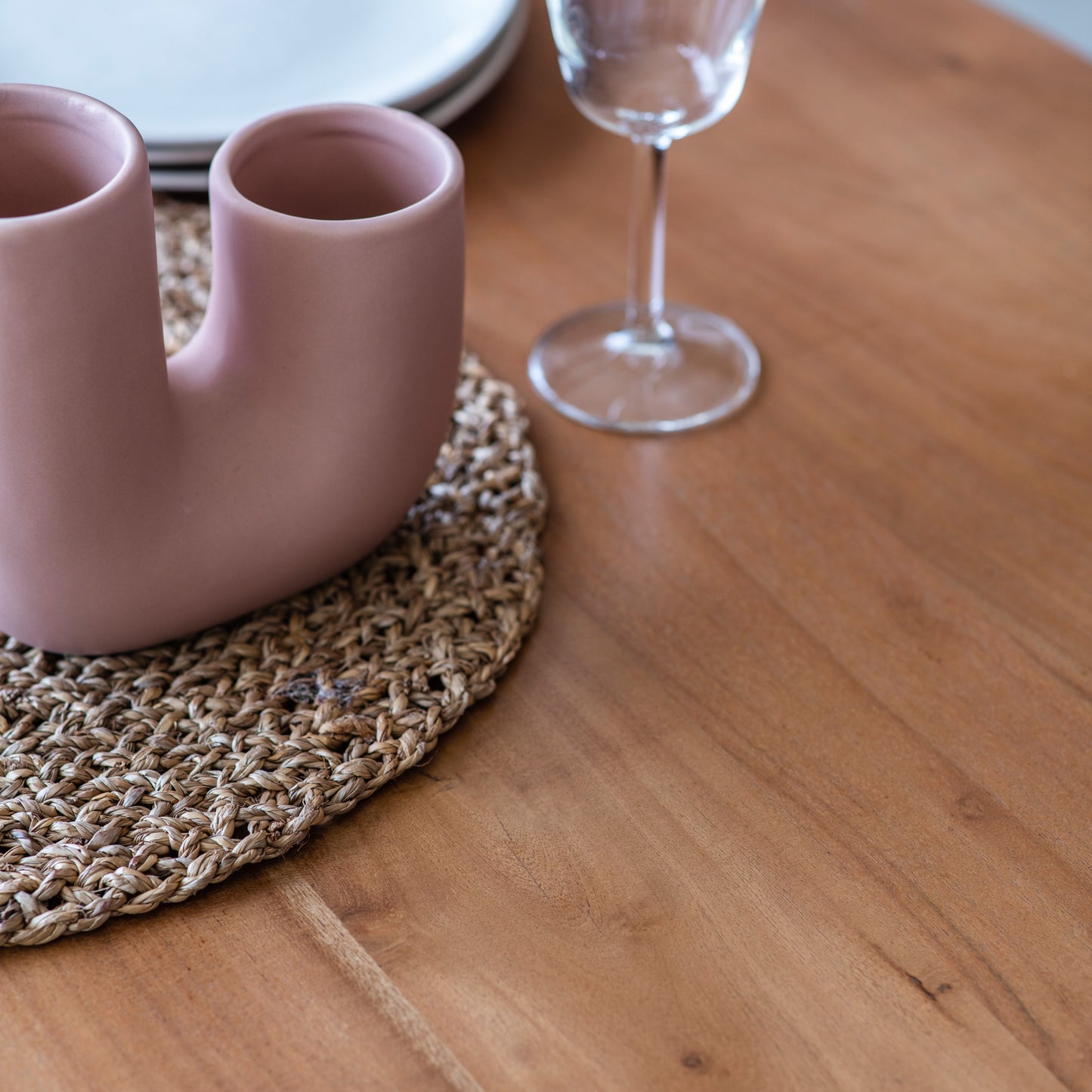 Brookland Slatted Dining Table Natural