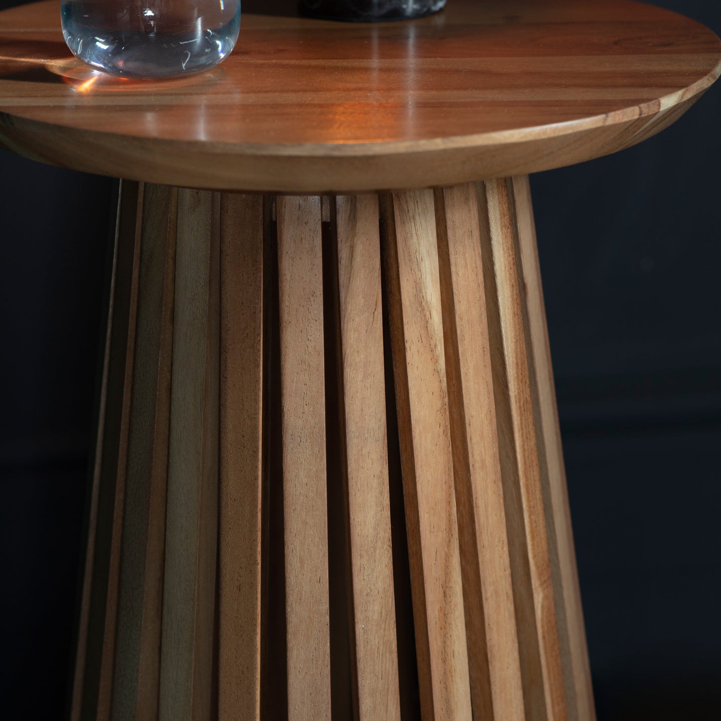 Brookland Slatted Side Table Natural