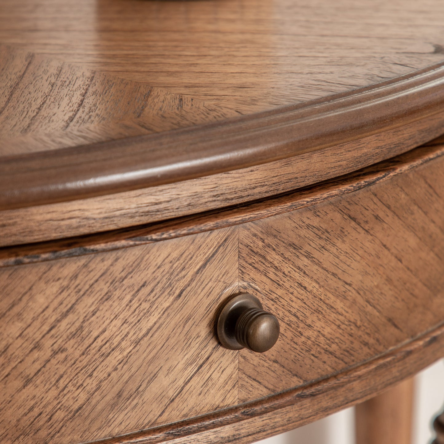 Highgrove Demi Lune Table Natural Wood