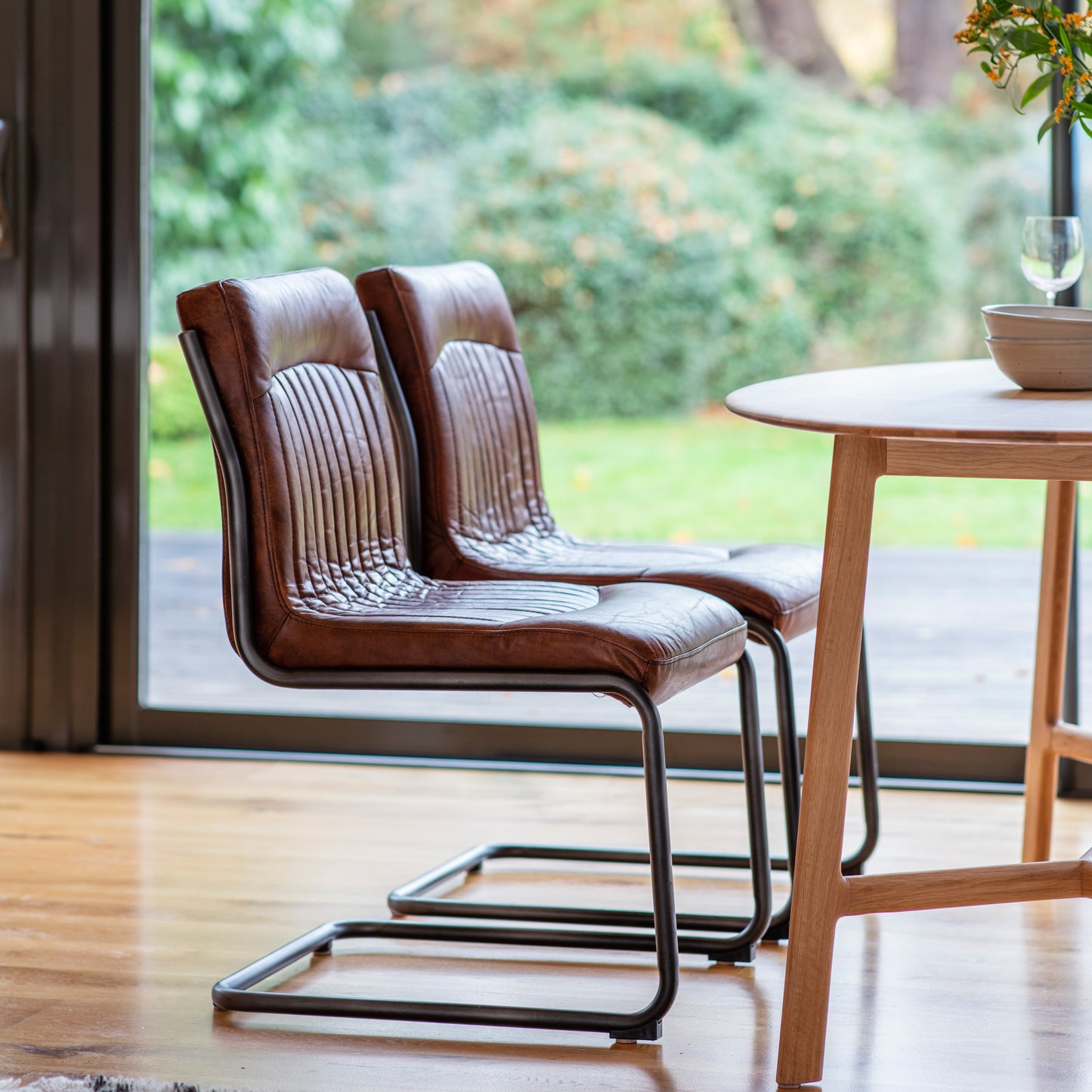 Capri Leather Chair Brown