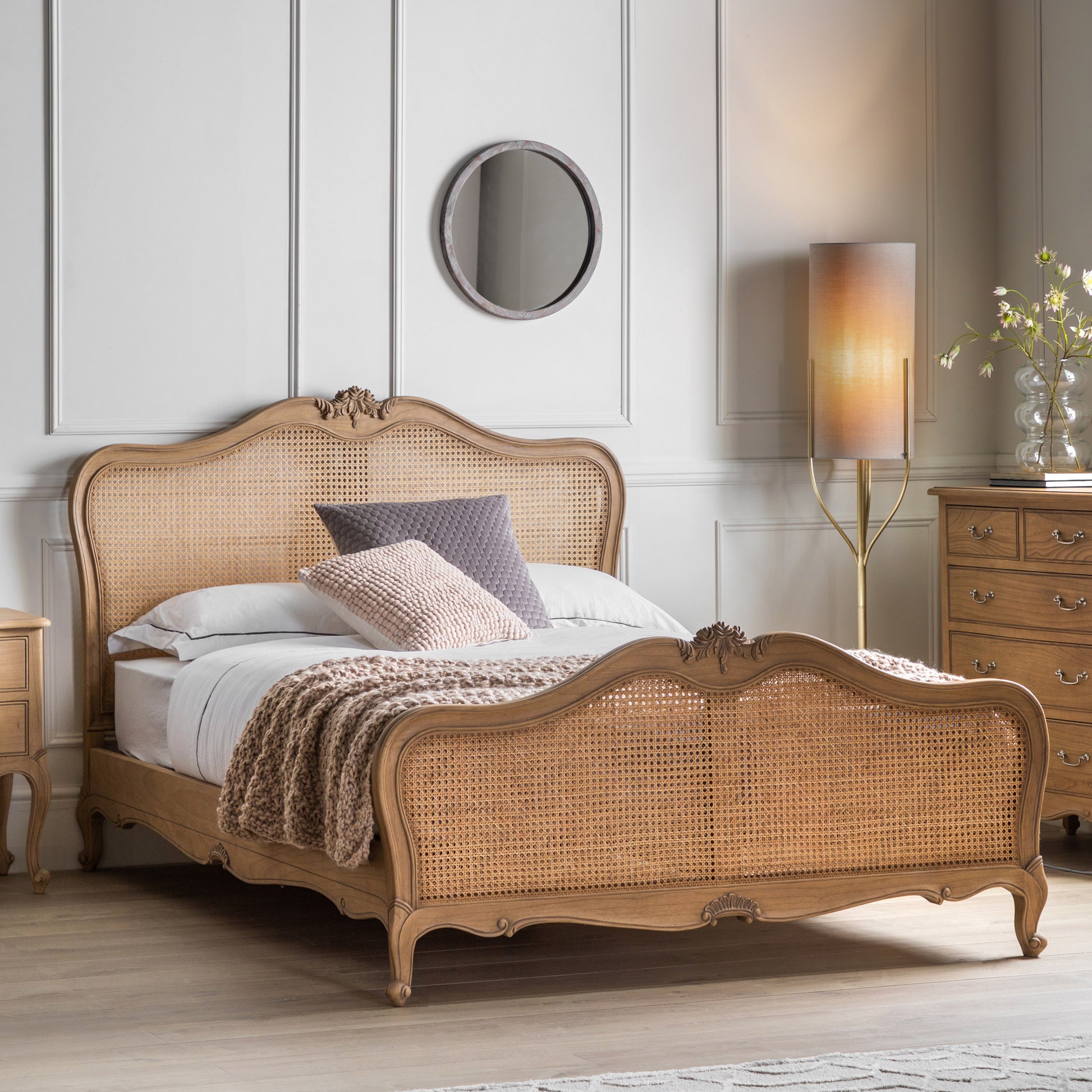 Chic Cane Bed Weathered Super King