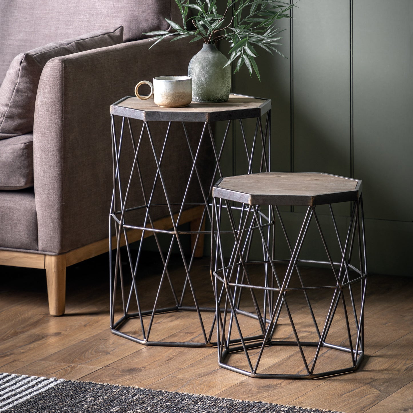 Marshal Side Table Bronze / Natural