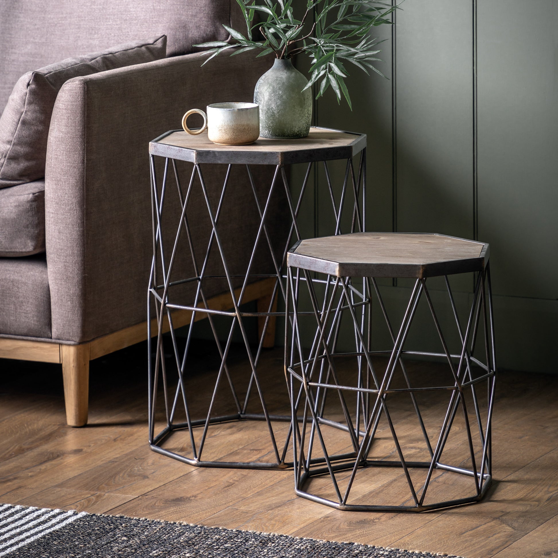 Marshal Side Table Bronze / Natural