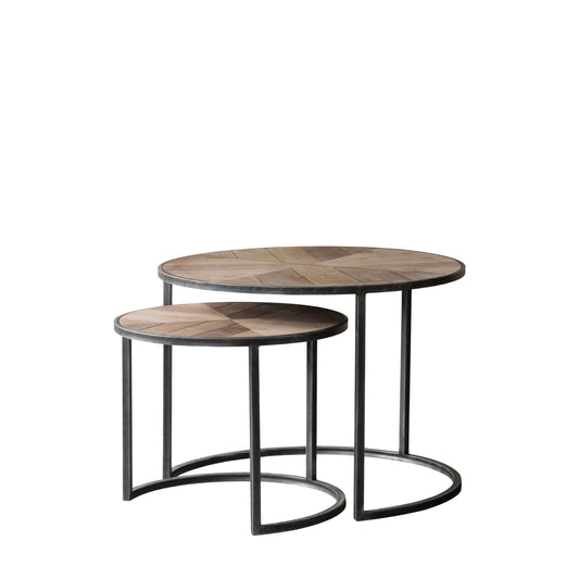 Douglas Coffee Table Nest of 2 Grey / Natural