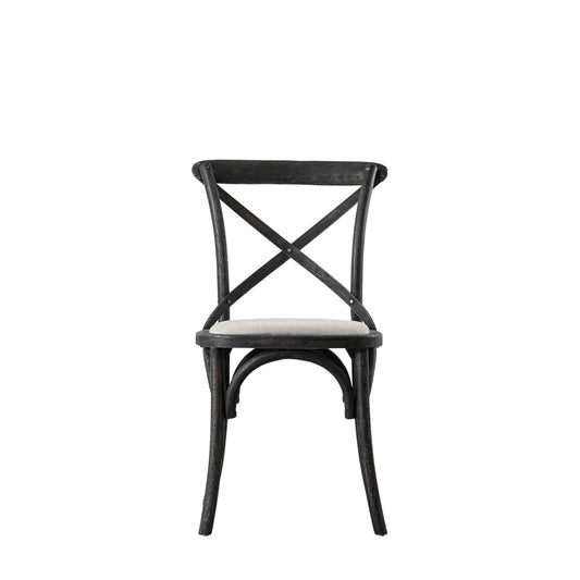 Cafe Chair Linen (2pk) Black