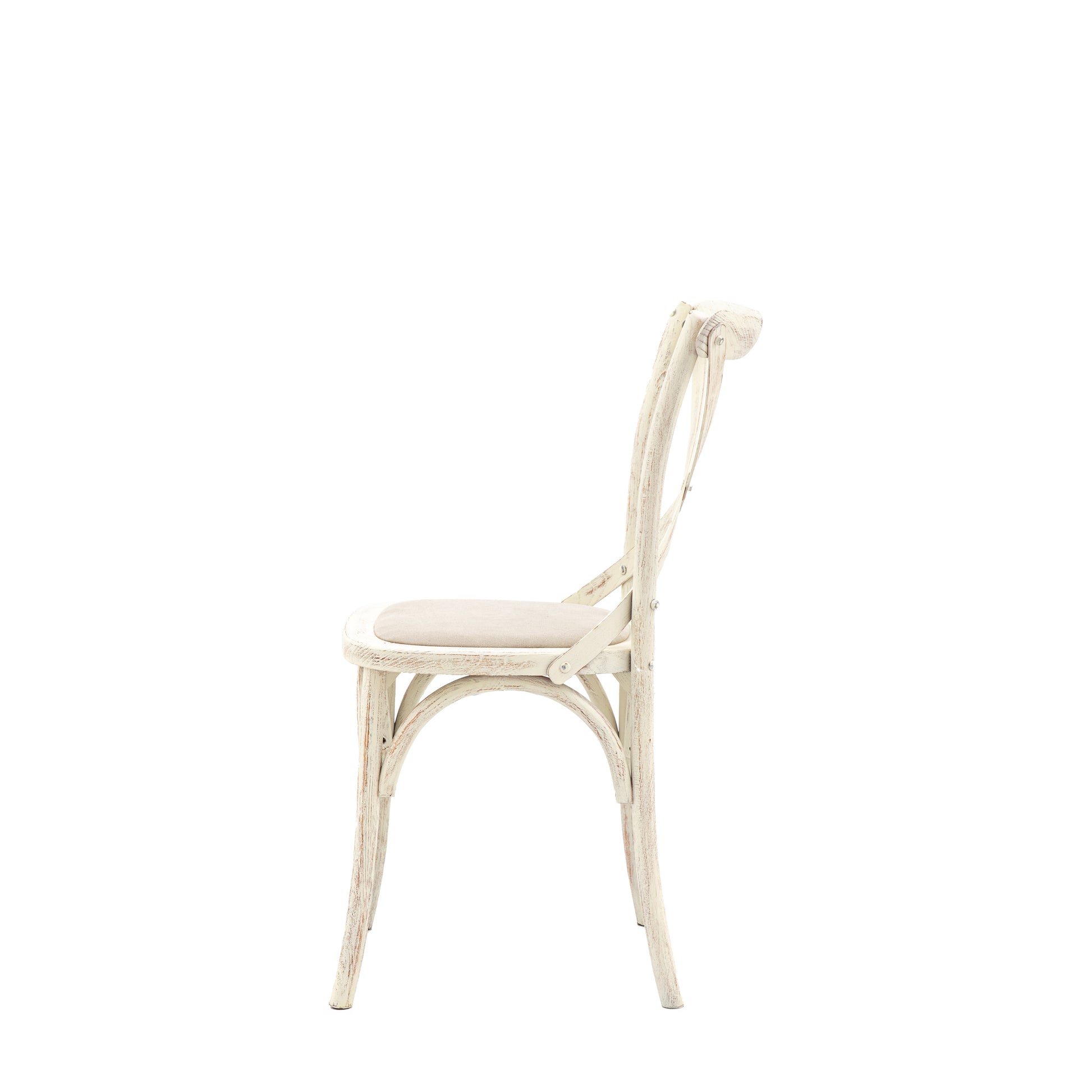 Cafe Chair Linen (2pk) White