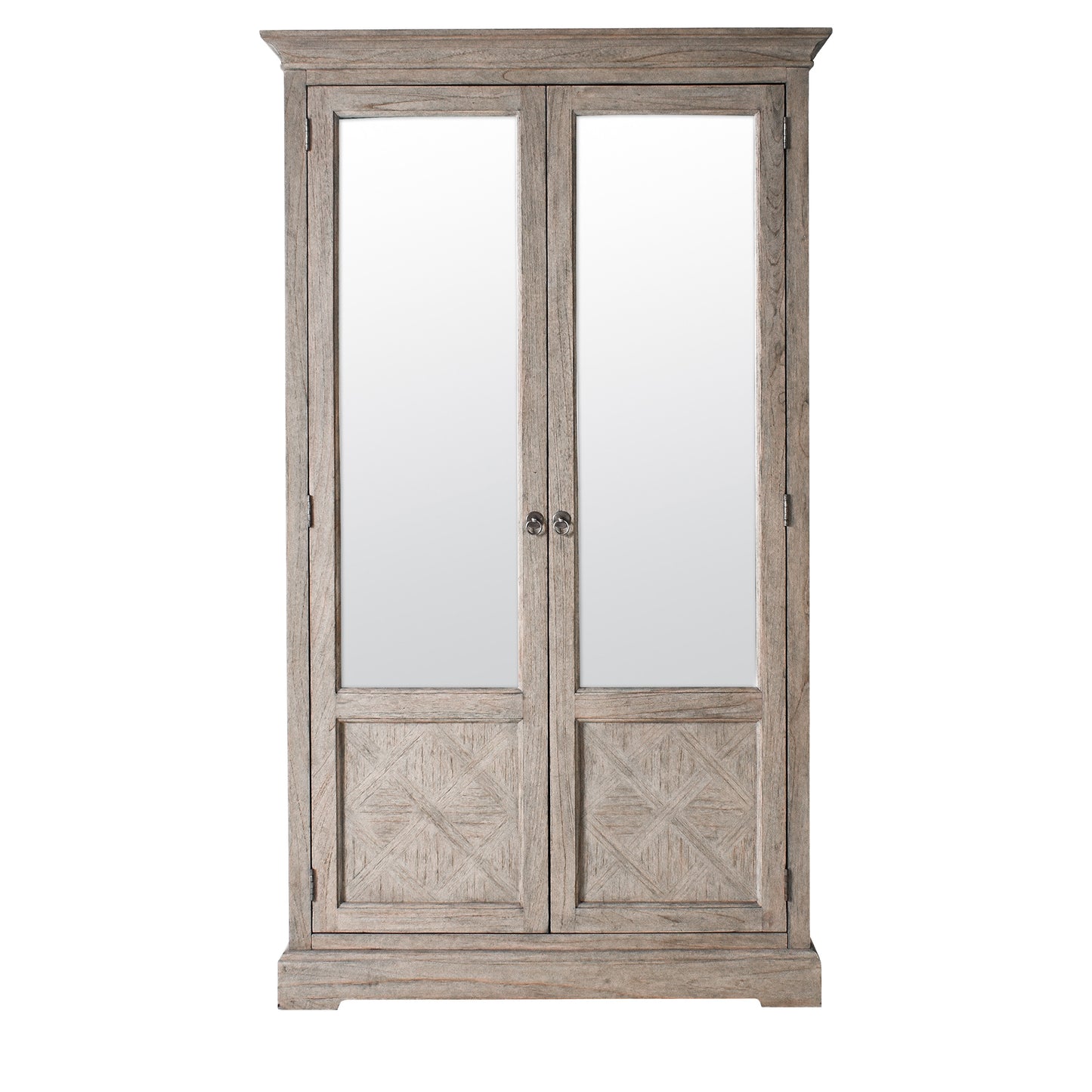 Mustique 2 Mirror Door Wardrobe Natural